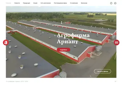 Снимок главной страницы af-ariant.ru