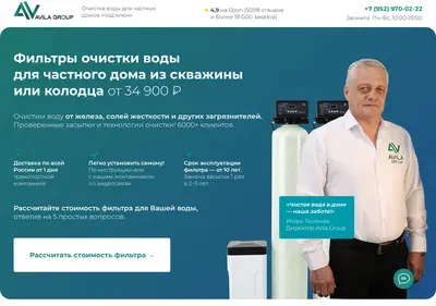 Снимок главной страницы avila-group.ru