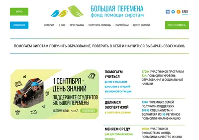 Снимок главной страницы bigchange.ru