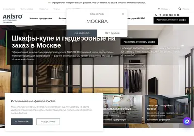 Снимок главной страницы aristo.ru