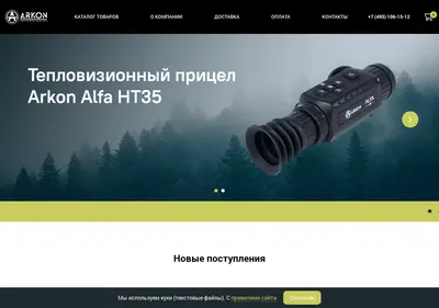 Снимок главной страницы arkon-vision.ru