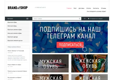 Снимок главной страницы brand66shop.ru