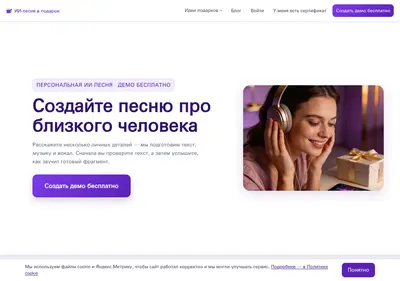 Снимок главной страницы aisonggift.ru