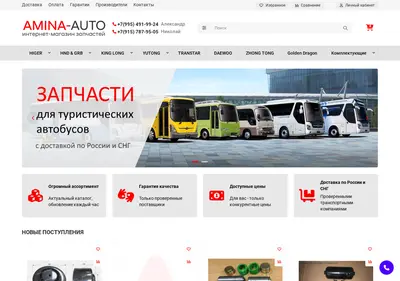 Снимок главной страницы amina-auto.ru