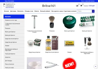 Снимок главной страницы britva161.ru