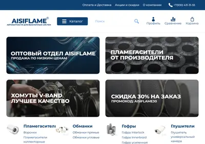 Снимок главной страницы aisiflame.ru