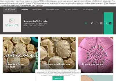Снимок главной страницы 3dforms24.ru