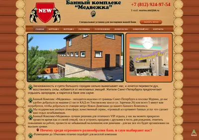 Снимок главной страницы bkmedvezhka.ru