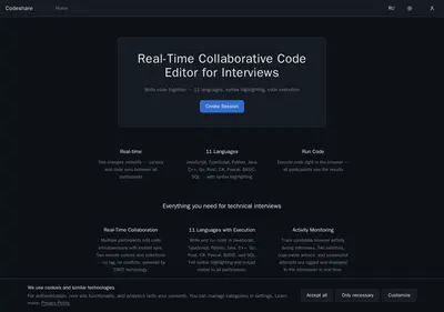 Снимок главной страницы code-share.ru