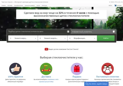 Снимок главной страницы chistoe-steklo.ru