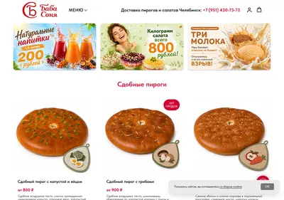 Снимок главной страницы babasonya.ru