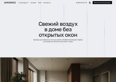 Снимок главной страницы aerobreez.ru