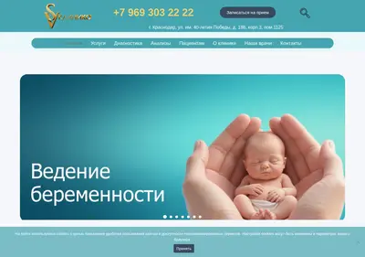 Снимок главной страницы clinicasv.ru