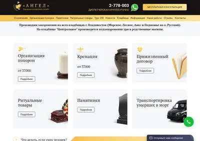 Снимок главной страницы angelvl.ru