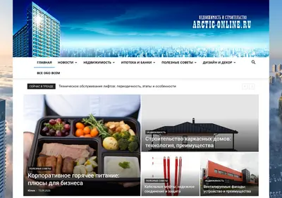 Снимок главной страницы arctic-online.ru