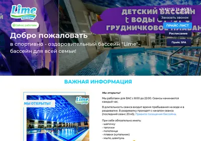 Снимок главной страницы basseynlimekhv.ru