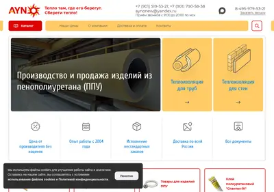 Снимок главной страницы ayno.ru