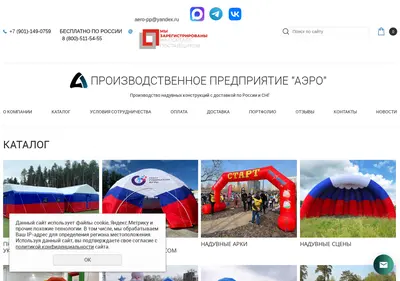 Снимок главной страницы aero-pp.ru