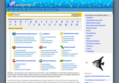 Снимок главной страницы aquadomik.ru