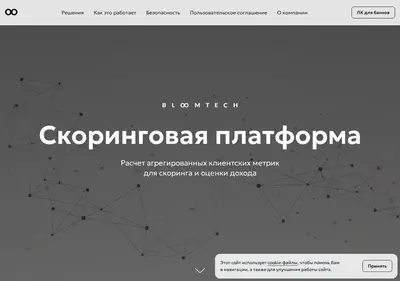 Снимок главной страницы bloomtech.ru