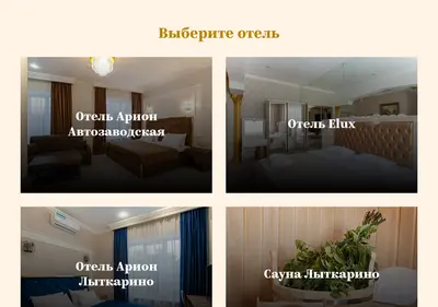 Снимок главной страницы arion-hotel.ru