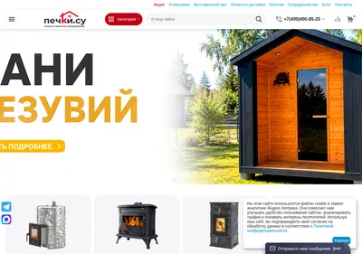 Снимок главной страницы pechki.su