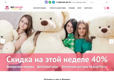 Снимок главной страницы big-bears.ru