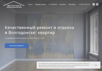 Снимок главной страницы aestics.ru