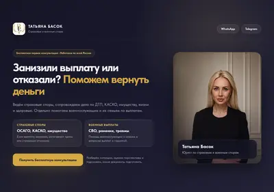 Снимок главной страницы basok-law.ru