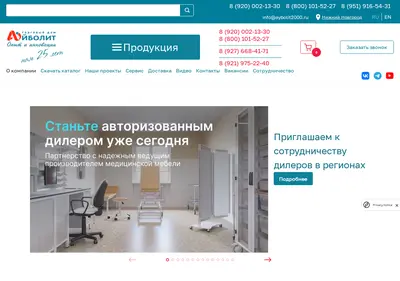 Снимок главной страницы aybolit2000.ru