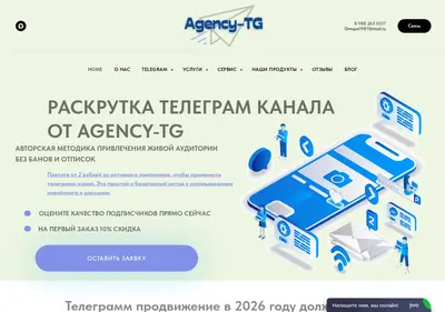 Снимок главной страницы agency-tg.ru