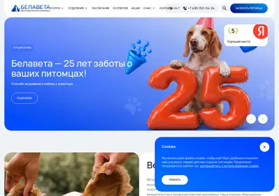 Снимок главной страницы belaveta.ru