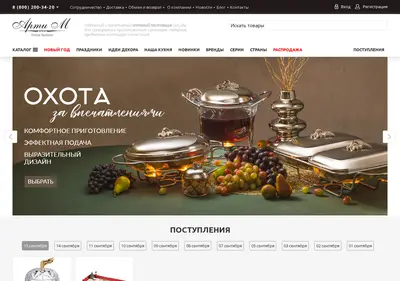 Снимок главной страницы arti-m.ru