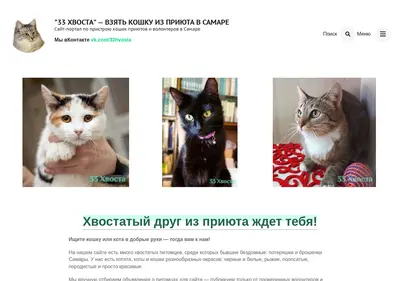 Снимок главной страницы 33hvosta.ru