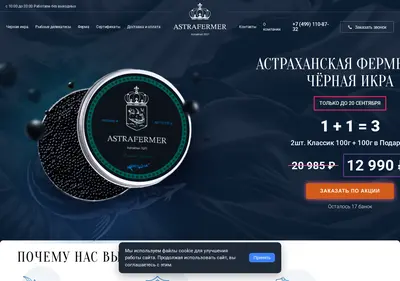 Снимок главной страницы astrafermer.ru