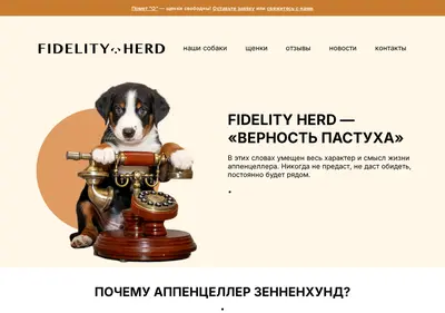 Снимок главной страницы appenzeller-sennenhund.ru