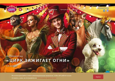 Снимок главной страницы circus-stavropol.ru