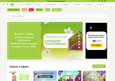 Снимок главной страницы bober.ru