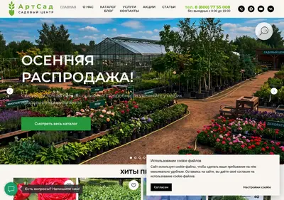 Снимок главной страницы artsad63.ru