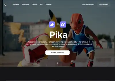 Снимок главной страницы pika.com.ru
