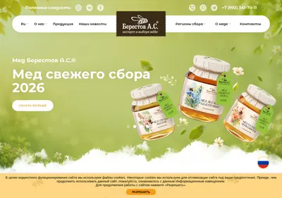 Снимок главной страницы berestoff.ru