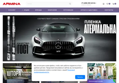 Снимок главной страницы armina.ru