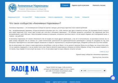 Снимок главной страницы an-sibiri.ru