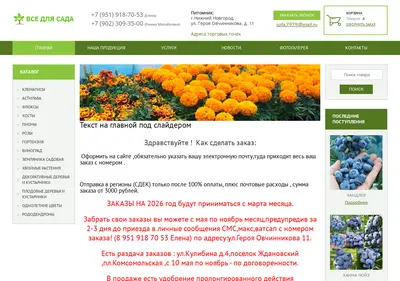 Снимок главной страницы babarika.ru