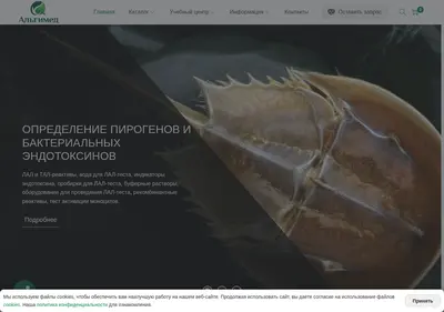 Снимок главной страницы algimed.ru