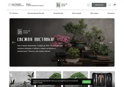 Снимок главной страницы artofbonsai.ru