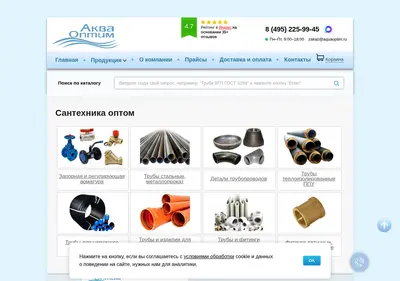 Снимок главной страницы aquaoptim.ru