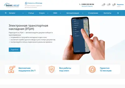 Снимок главной страницы biz-l.ru