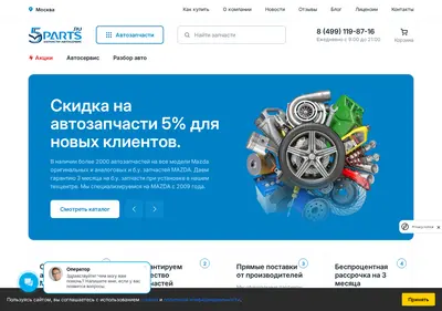 Снимок главной страницы 5parts.ru