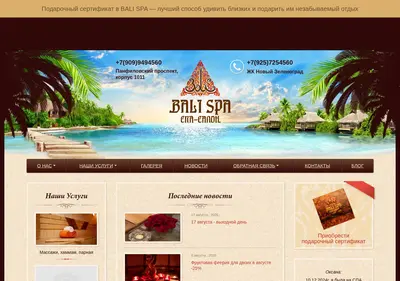 Снимок главной страницы bali-spa.ru